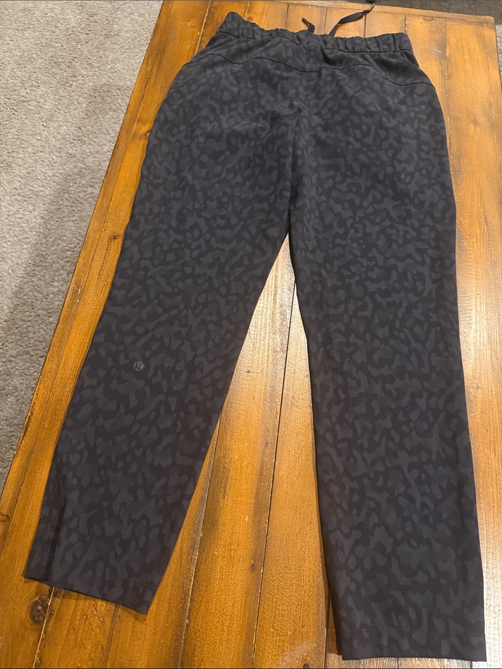 lululemon athletica Black Subtle Animal-Print Jogger Pants